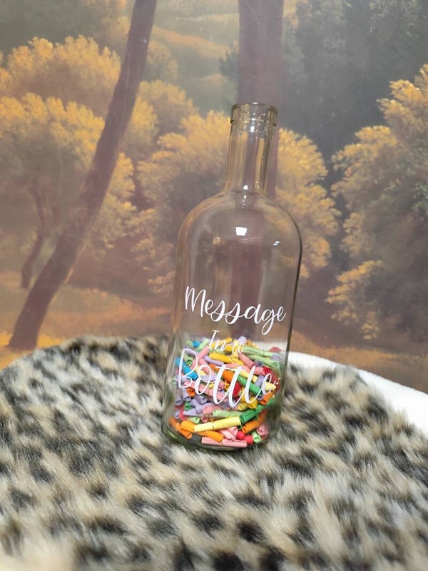 Fles met de tekst message in a bottle