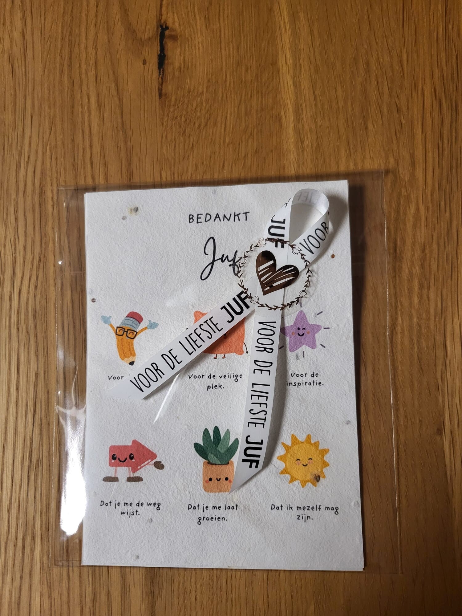 Bloeikaart zaden juf of meester