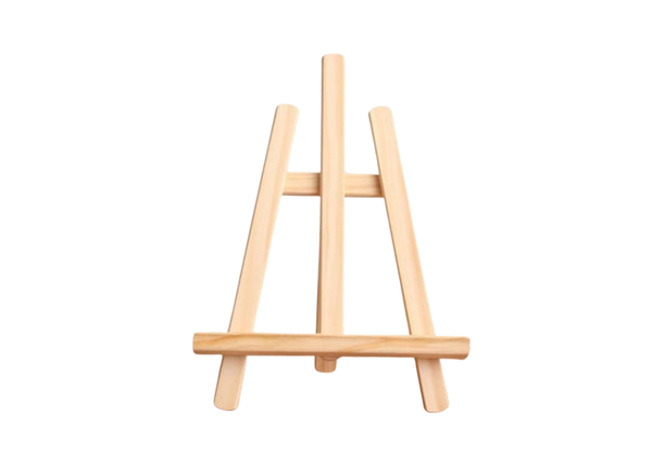 Houten tafelstandaard voor bord