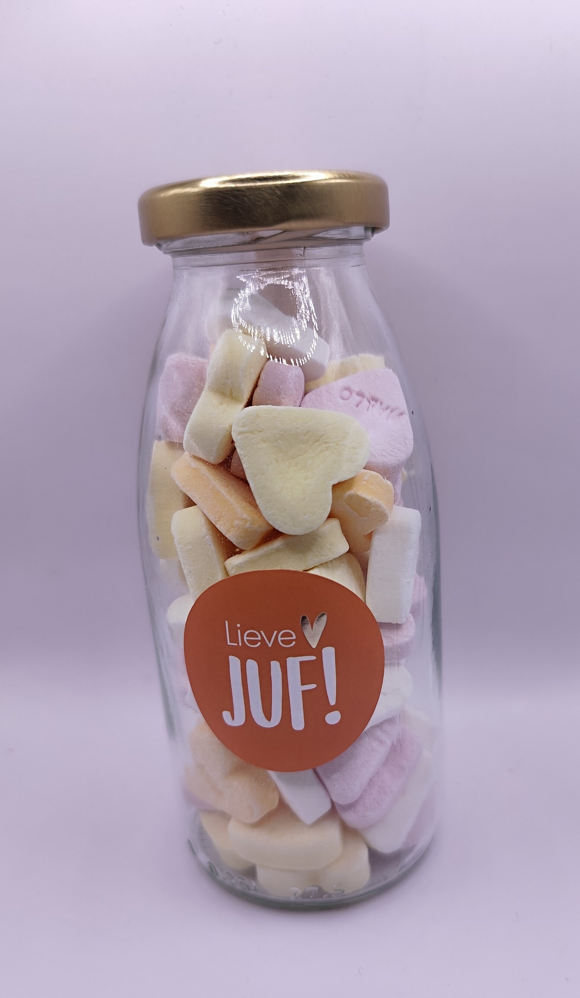 Flesje snoep hartjes