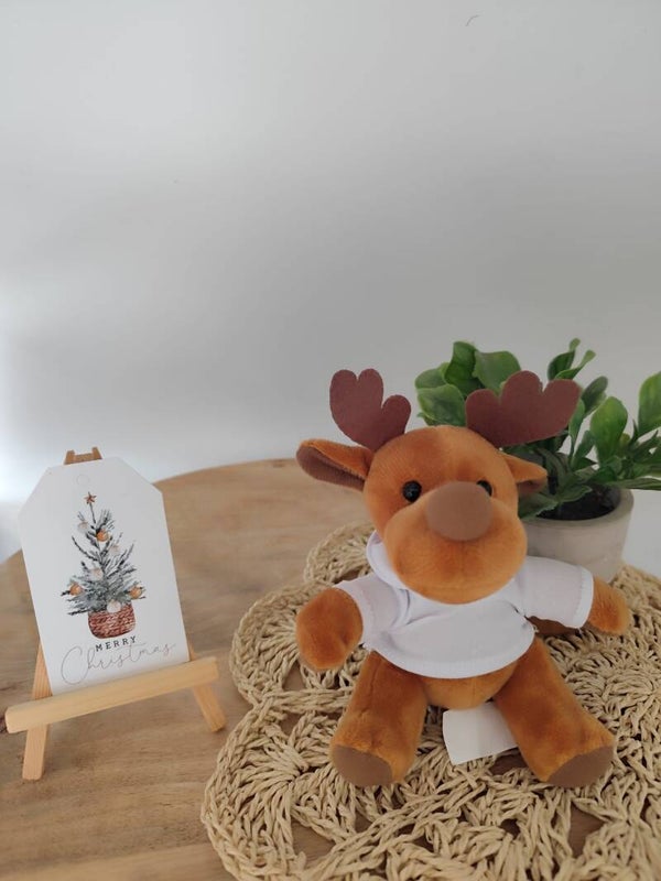 Rendier knuffel met naam