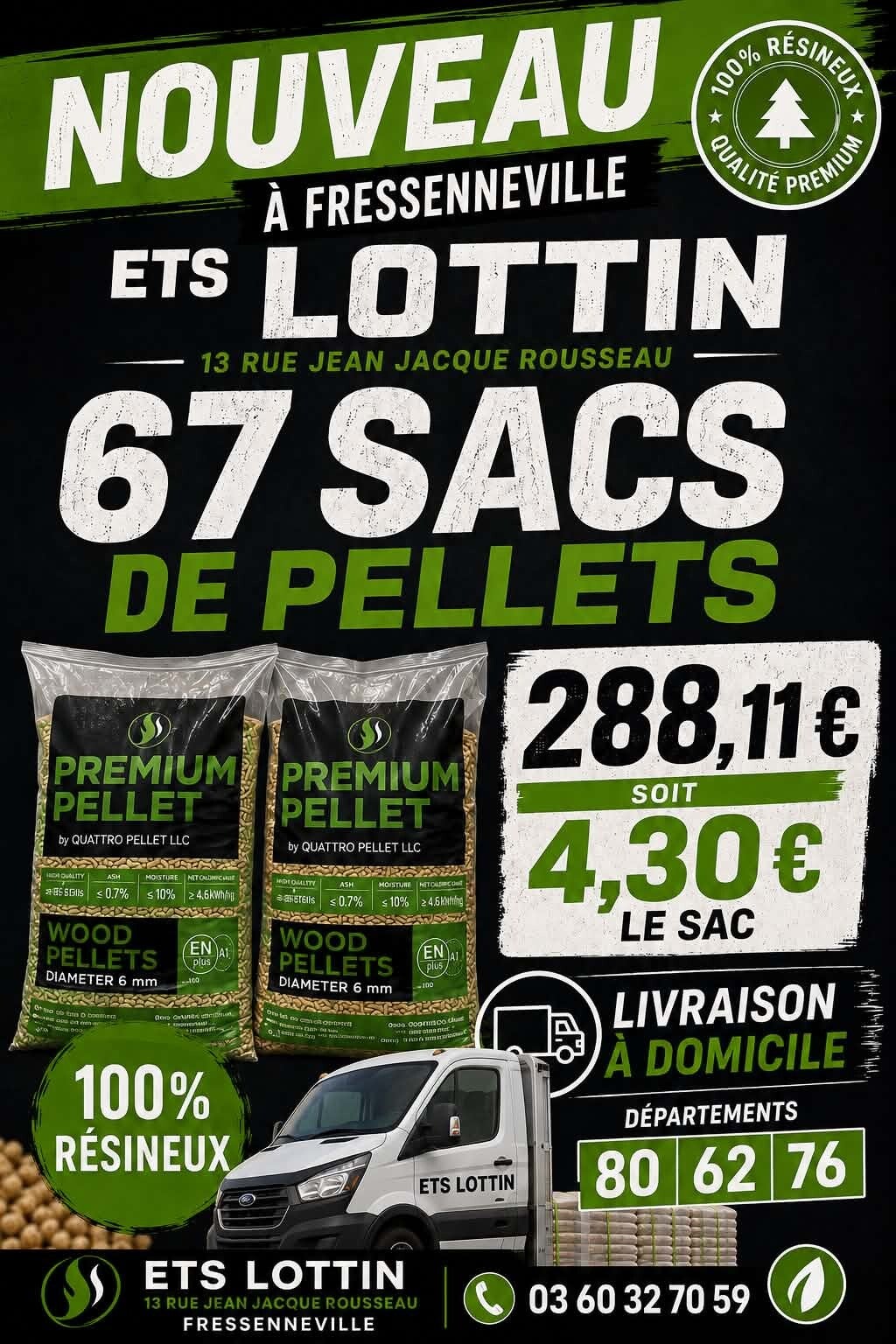 Pellet 67 sacs