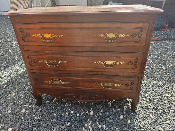 Commode 3 tiroirs avec marqueterie