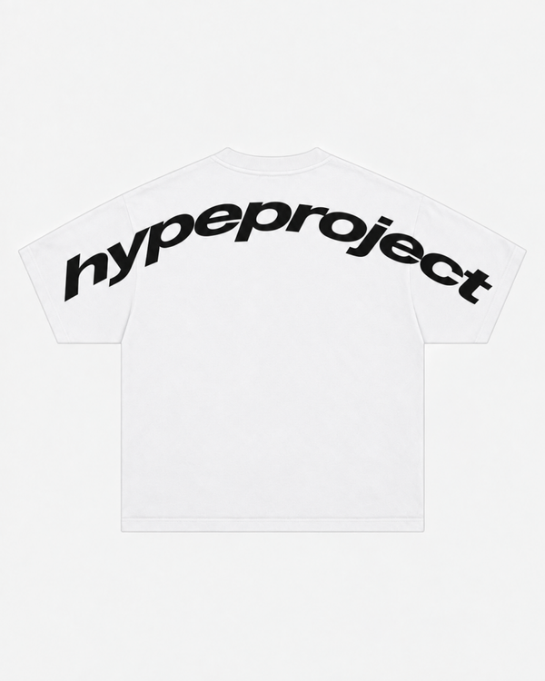 HYPE ARC TEE — WHITE/BLACK