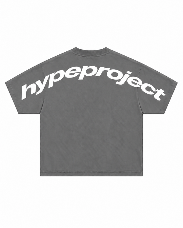 HYPE ARC TEE — GREY/WHITE
