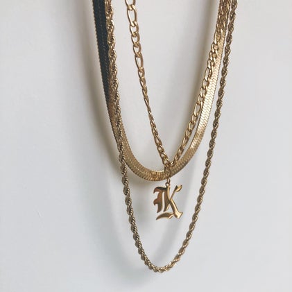 18k gold plated sieraden, stainless steel