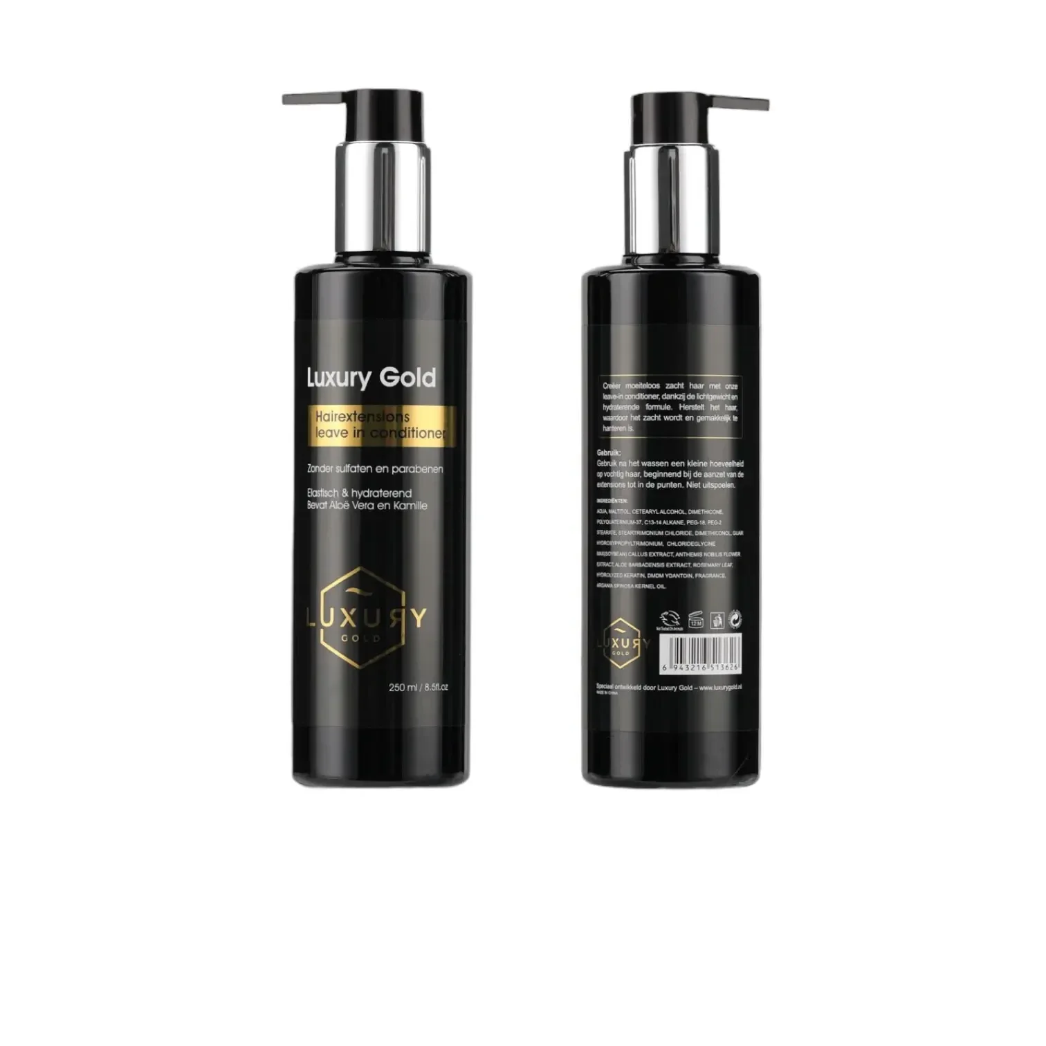 Luxury Gold hairextensions leave in conditioner