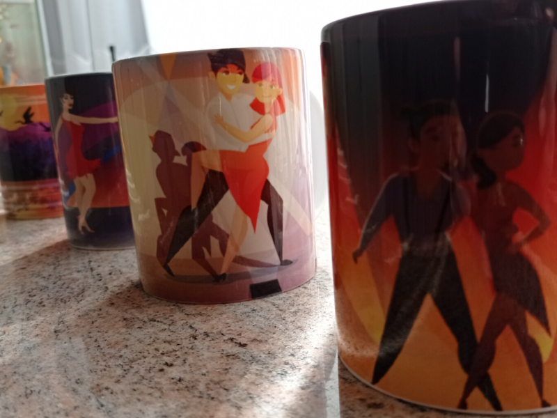 Salas mokken  met levendige kleuren set van 4 stuks 