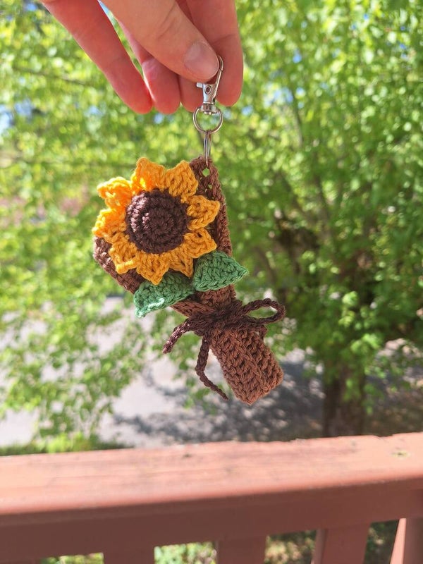 Porte clé tournesol