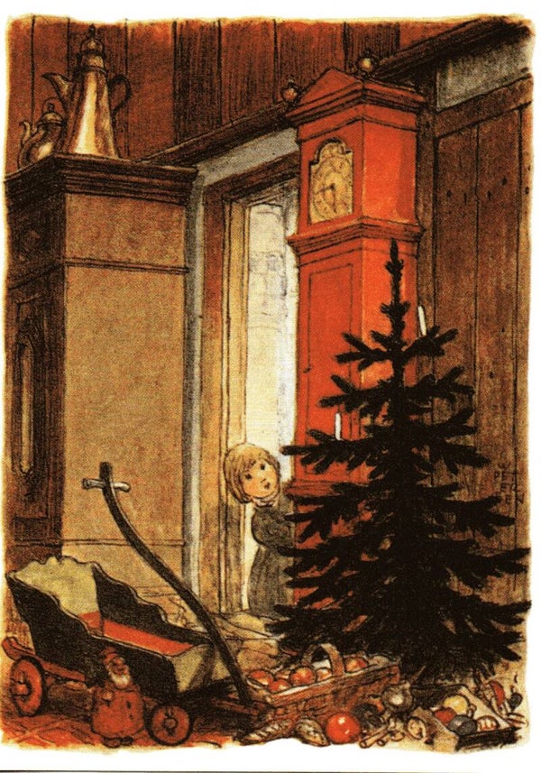 Historische Grußkarte - Deutsche Weihnacht