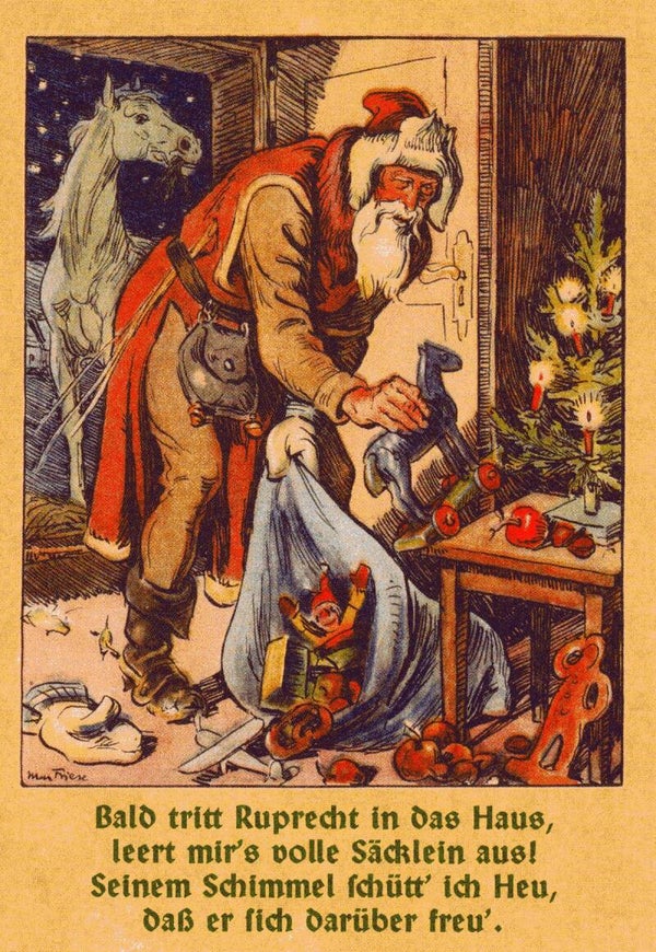 Historische Grußkarte - Deutsche Weihnacht