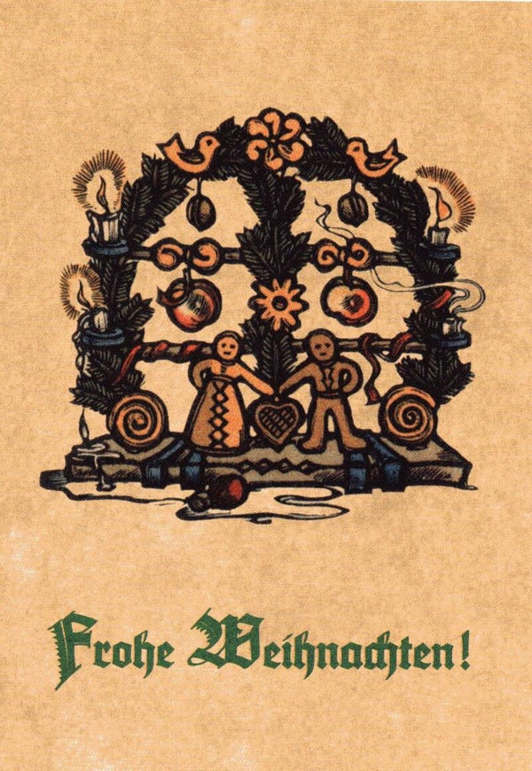 Historische Grußkarte - Deutsche Weihnacht