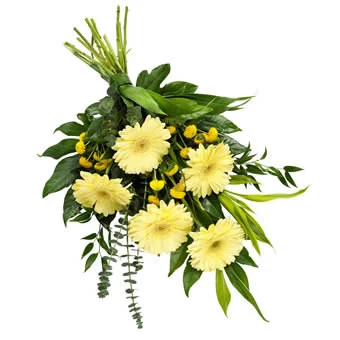 Rouwlegboeket Pasteltinten