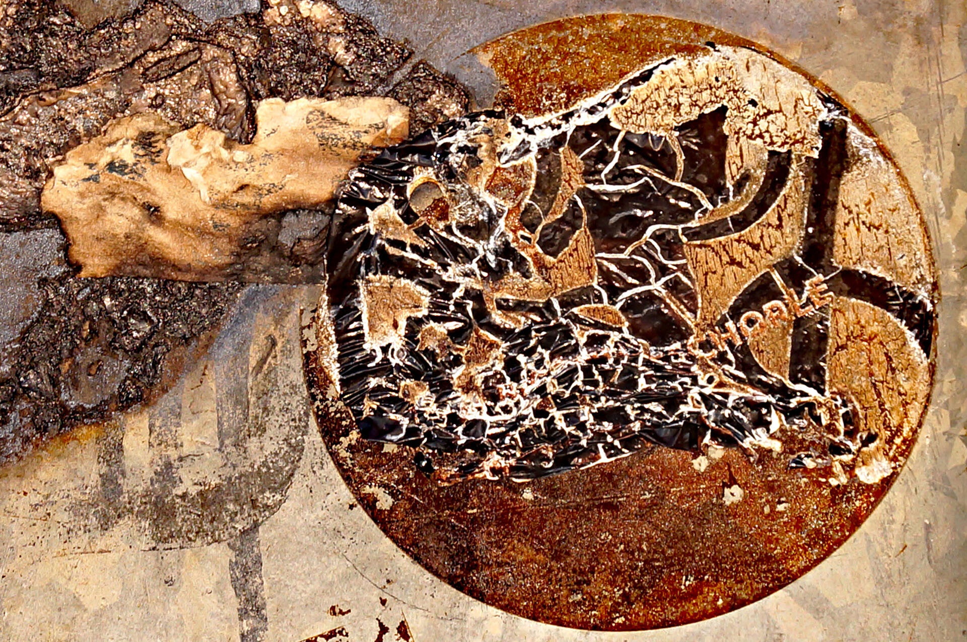 Verwitterter Aufkleber