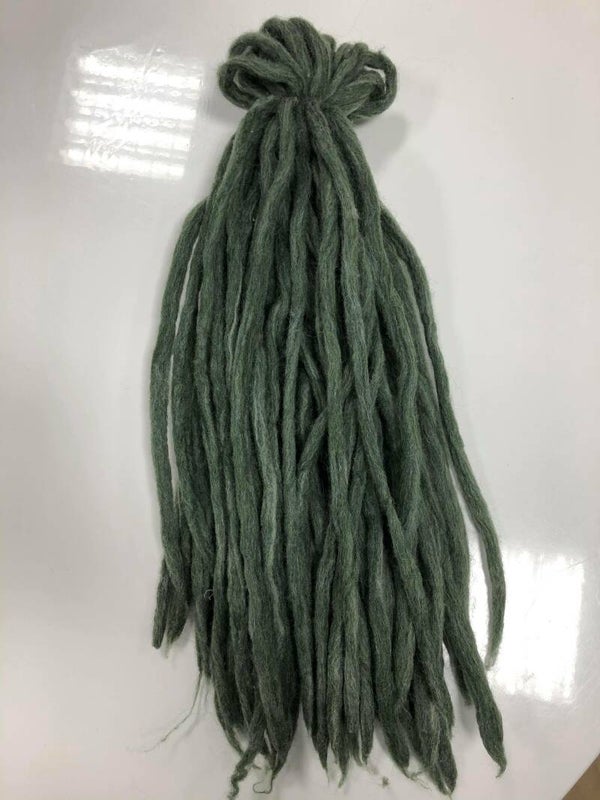 Wol dreads groen