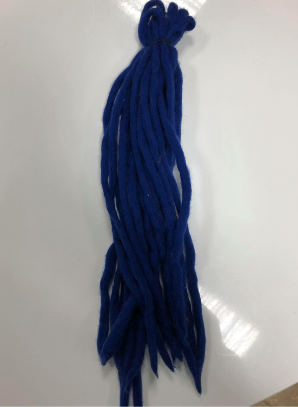 Wol dreads blauw 