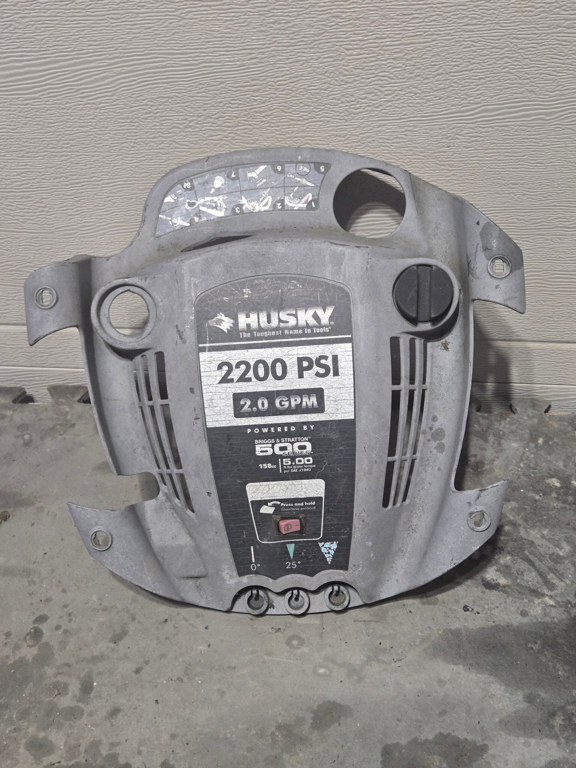 Cache Moteur de laveuse a pression husky 2200 psi. 5.00 hp