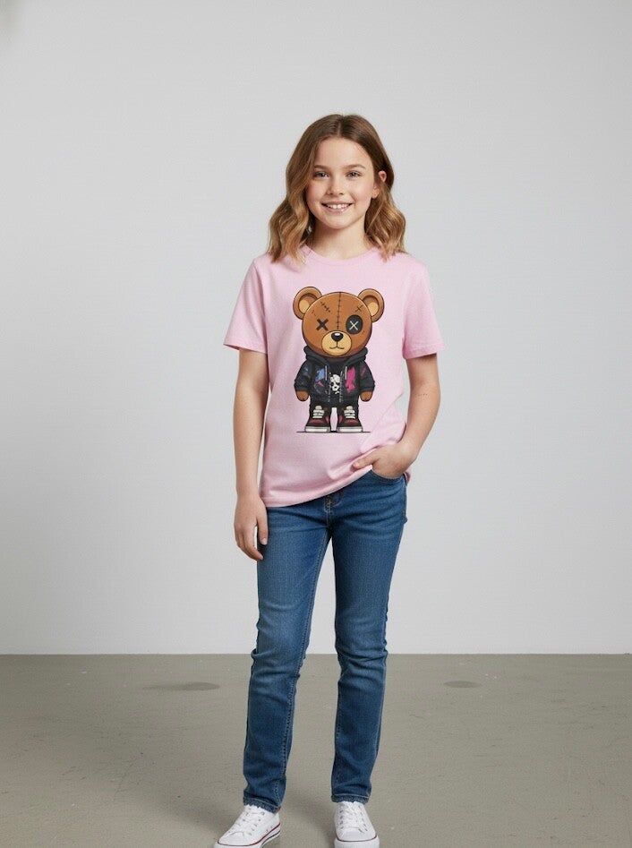 Street Style Bear" kids Cotton Tshirt