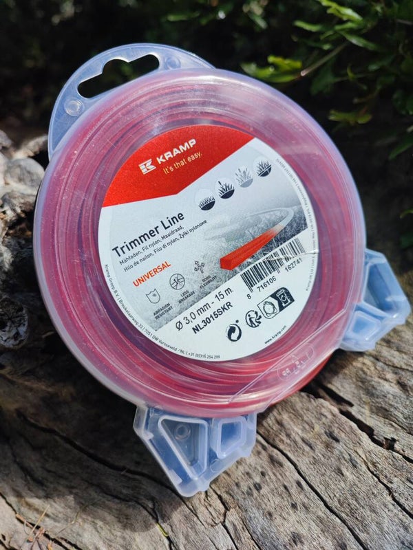 Fil de coupe pour débroussailleuse Carré rouge Kramp 3mm x 15m