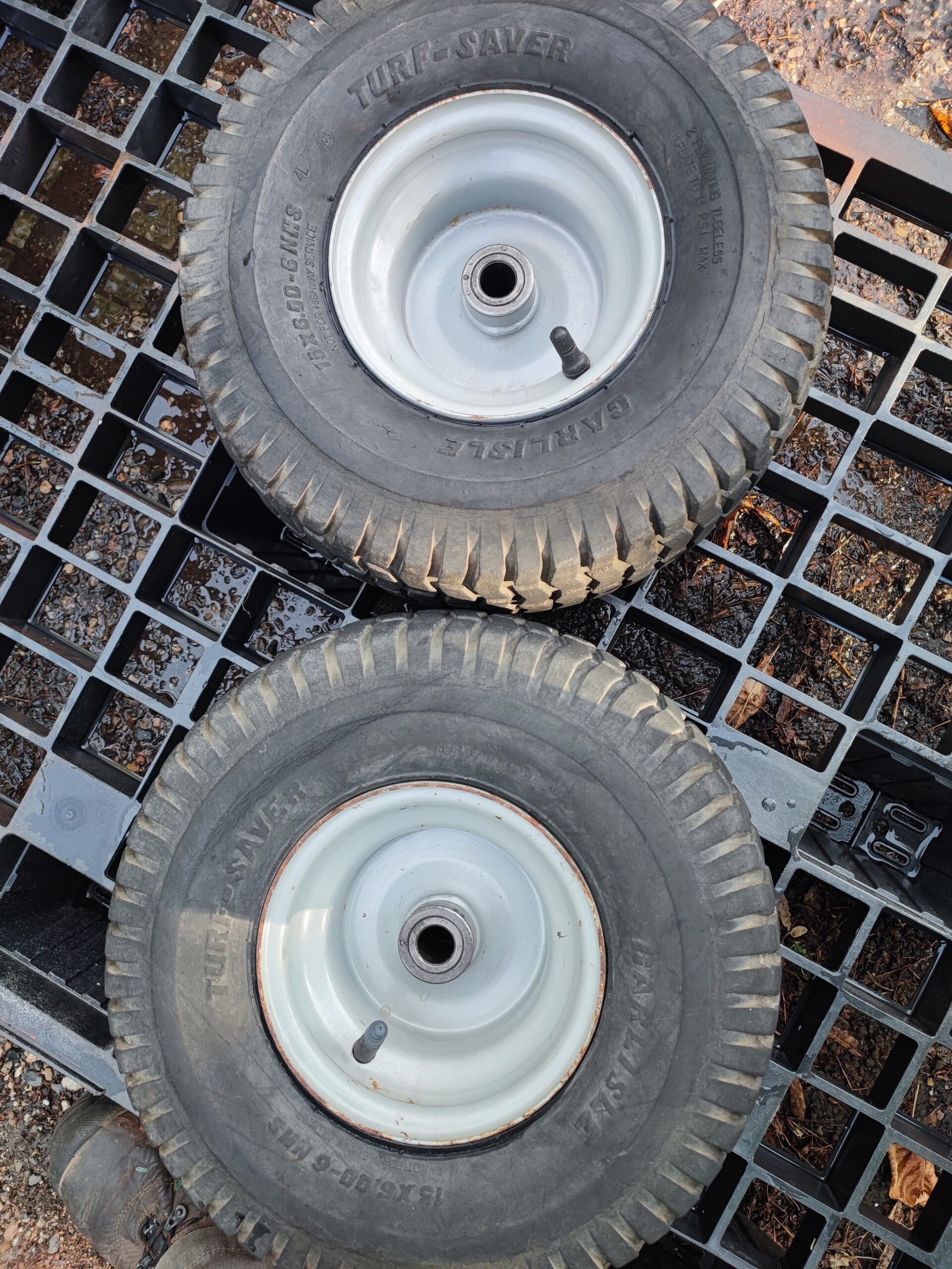 Paire de roues 15x6.00-6 pour tracteur tondeuse