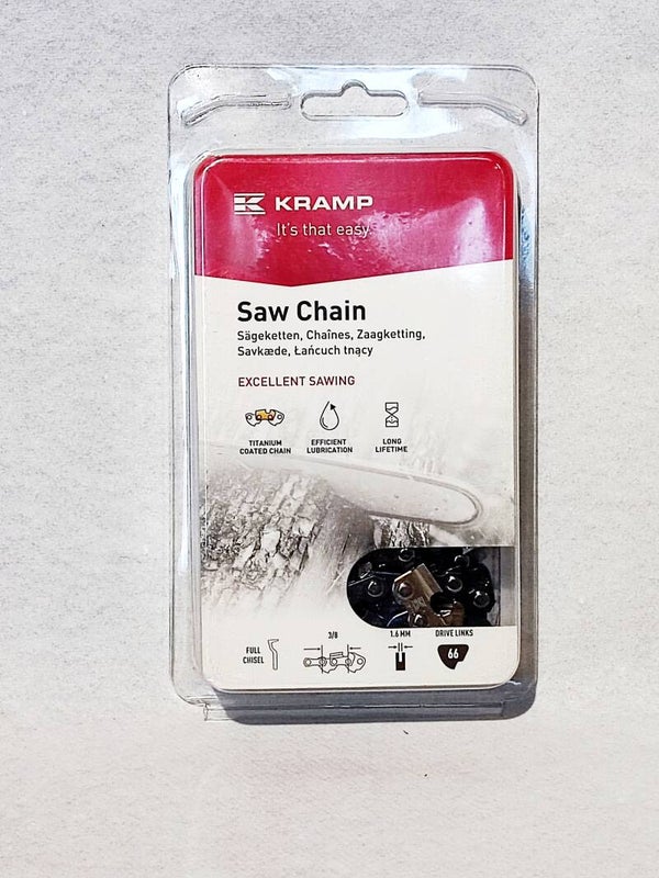 Chaine de tronçonneuse 3/8" 1,6mm(0.063") 66M