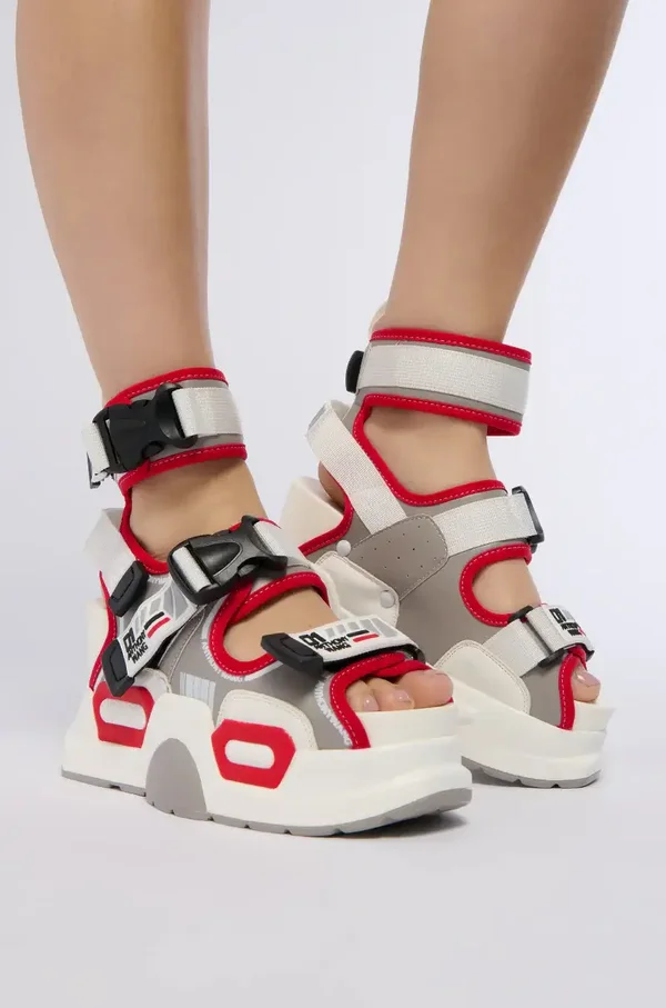 Mulberry Red Platform Sandal