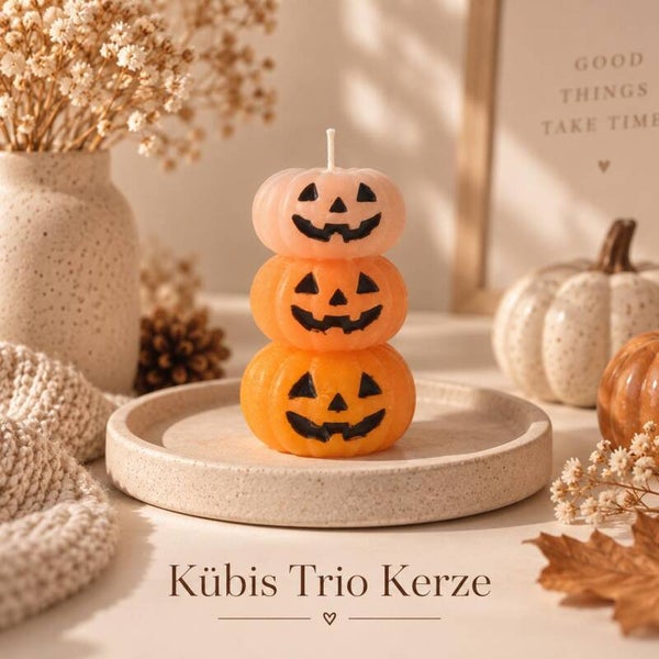 Kürbis Trio Kerze