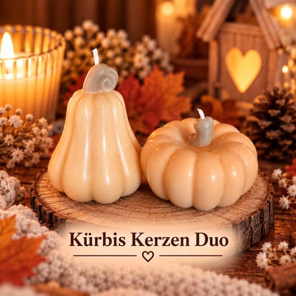 Kürbiskerzen-Duo