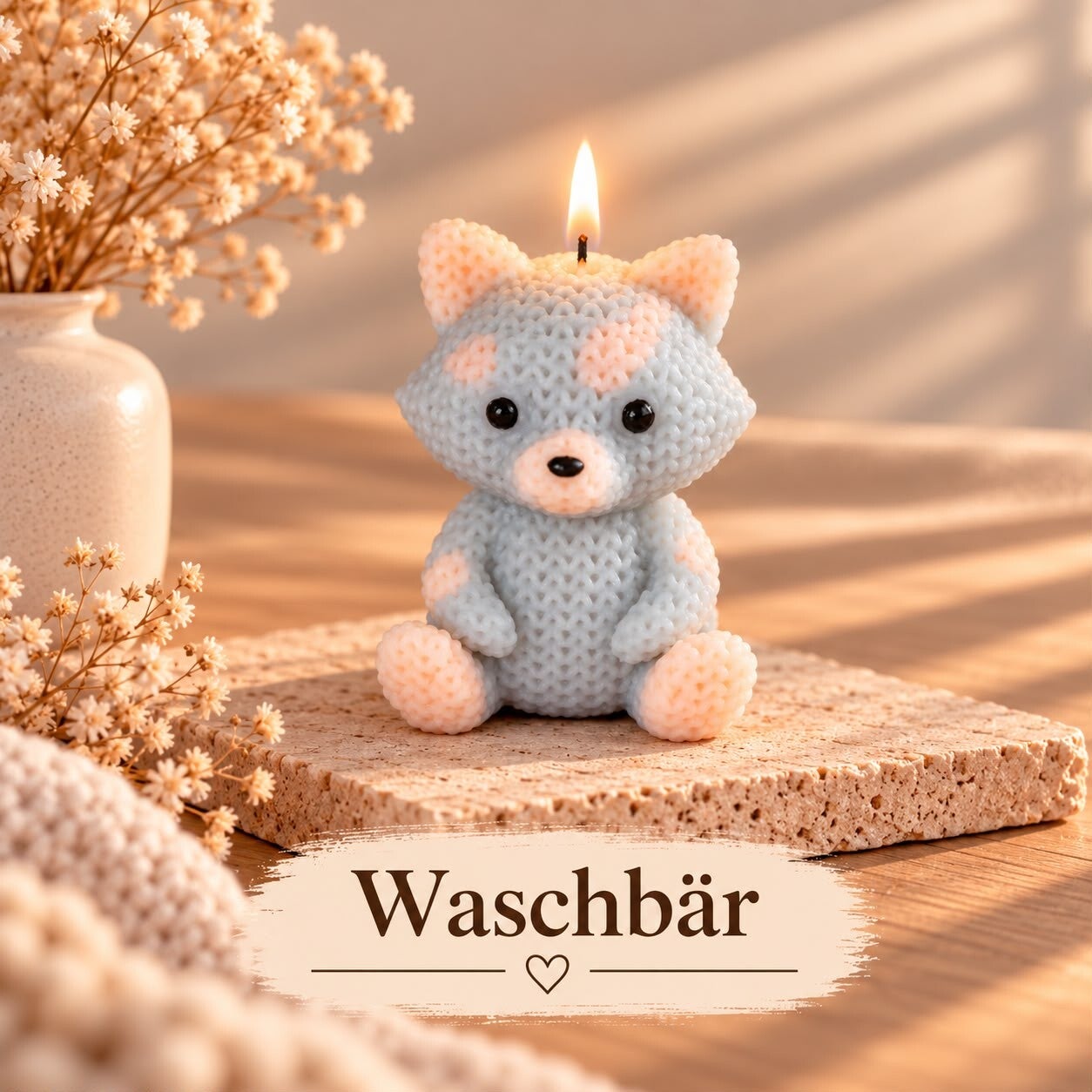Waschbärkerze