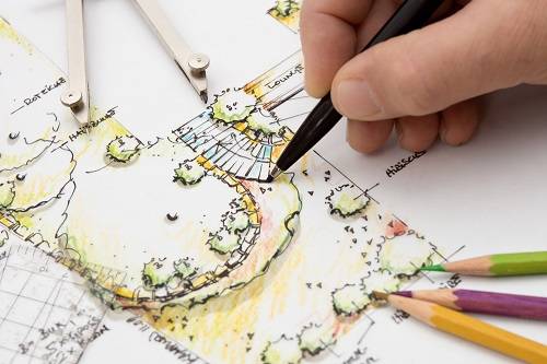 a texas designer draws landscaping ideas