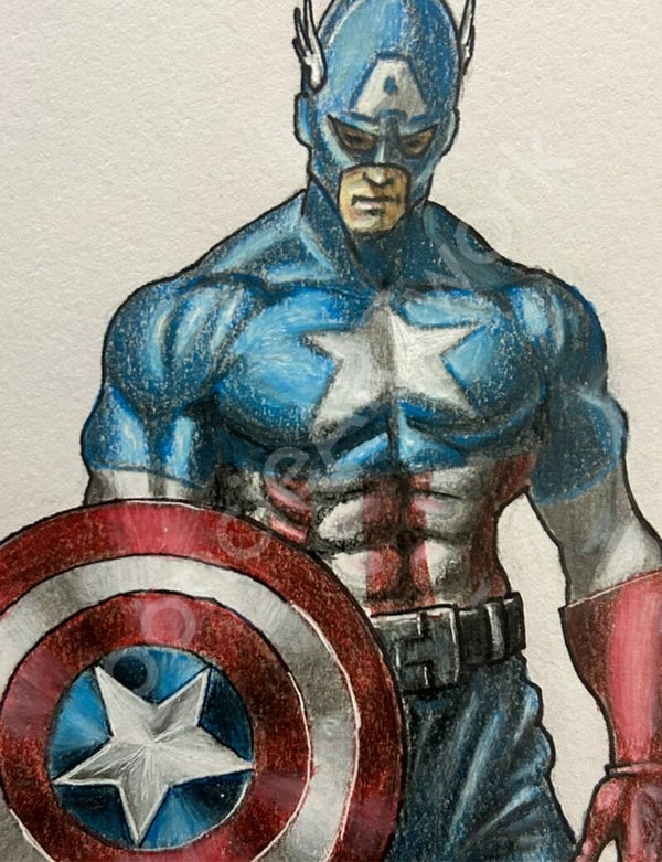 Captain America – Signed Fan Art Print