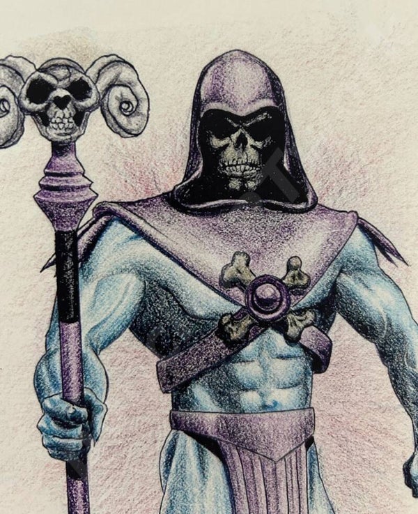 Skeletor Matted Art Print