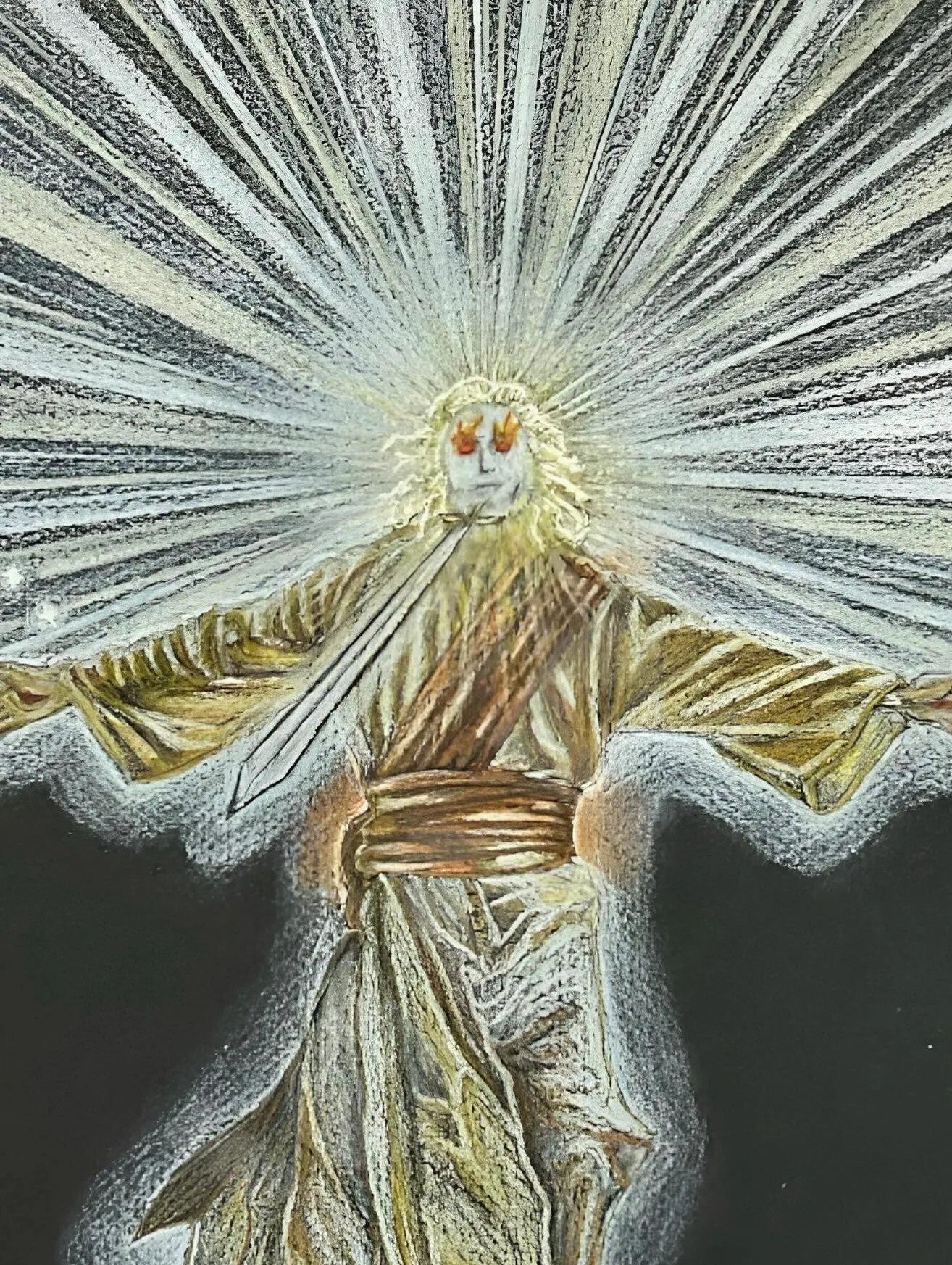 Jesus in Revelation 1 Signed Matted Art Print