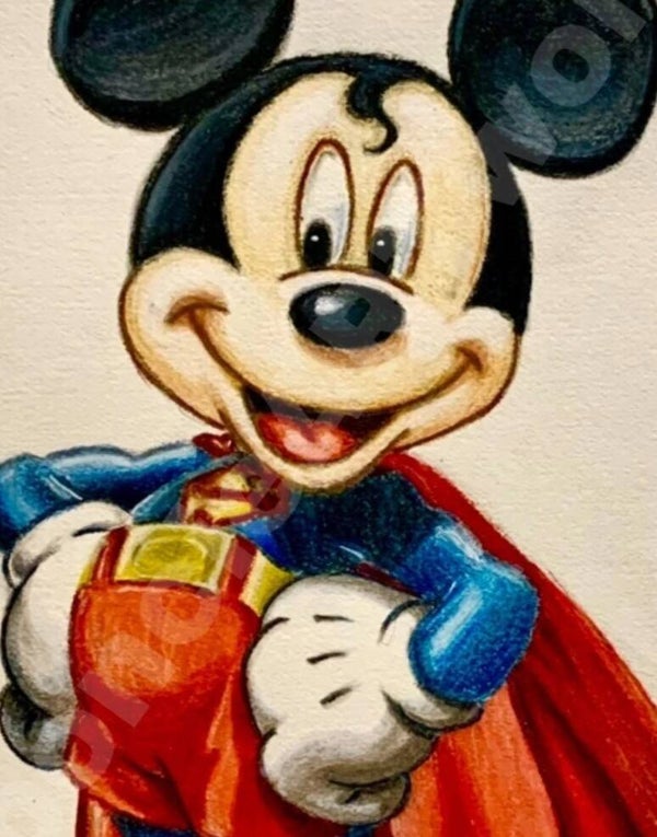 Mickey Superman Crossover – Signed Art Print