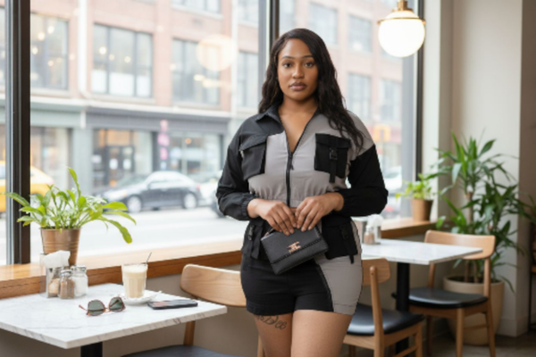 Sexy Two piece zipper skirt set