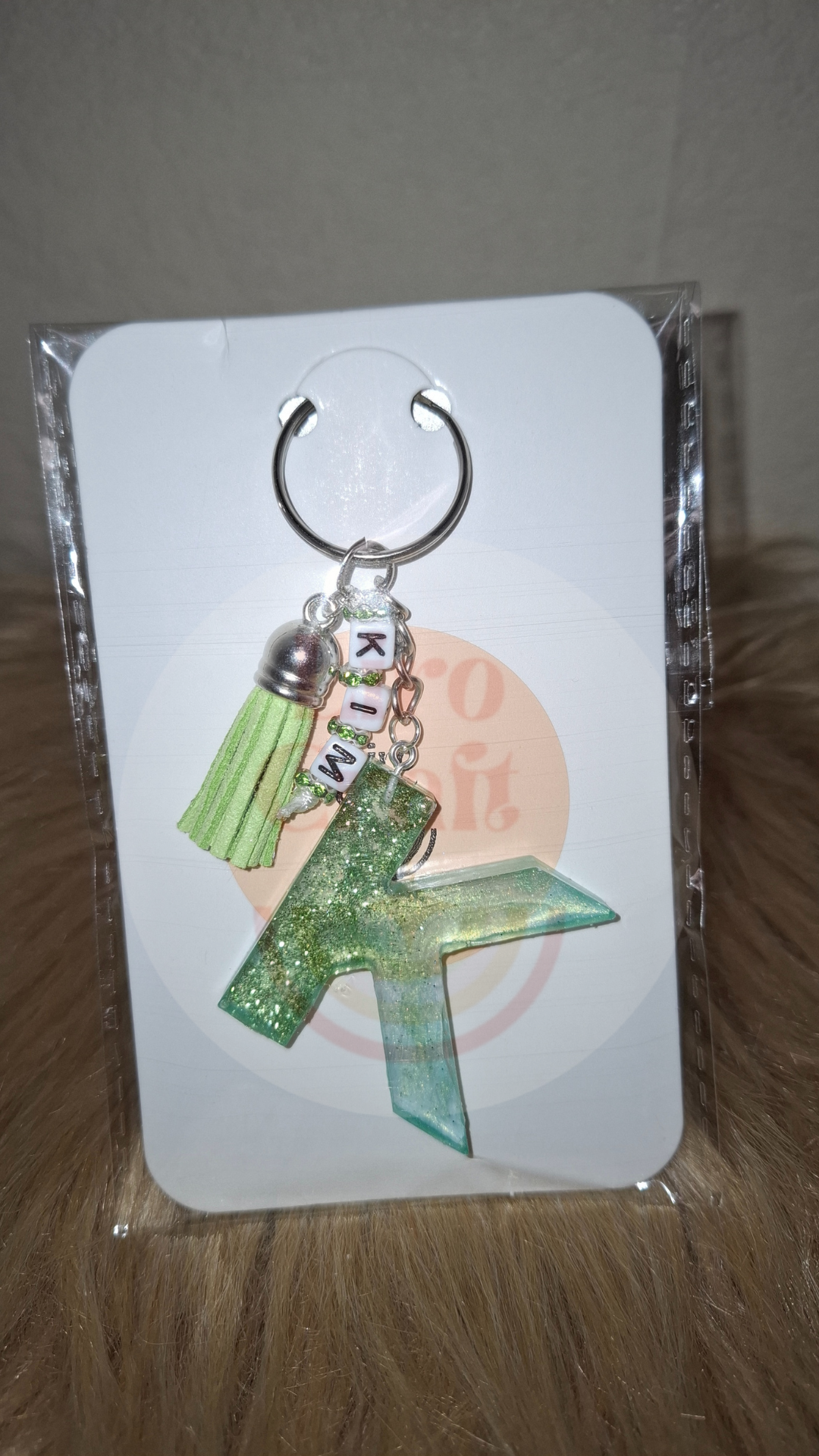 Epoxy sleutelhanger Letter + naamhanger