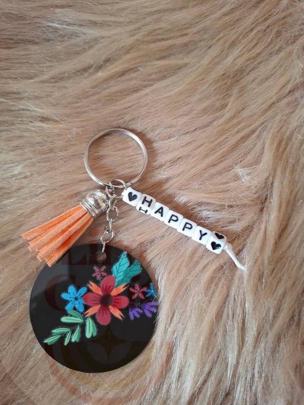 Acryl sleutelhanger stitch