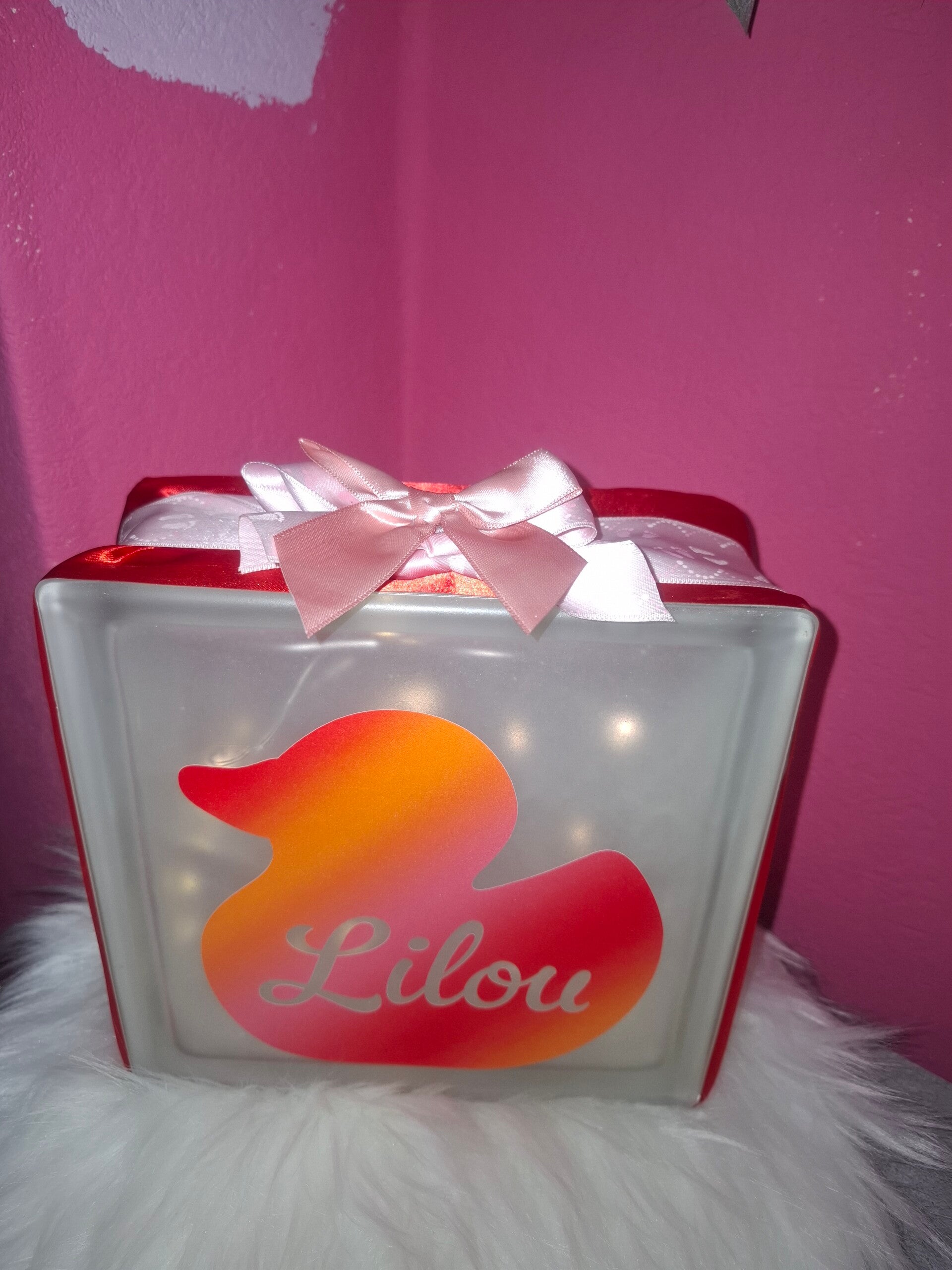 Glasblok met led licht