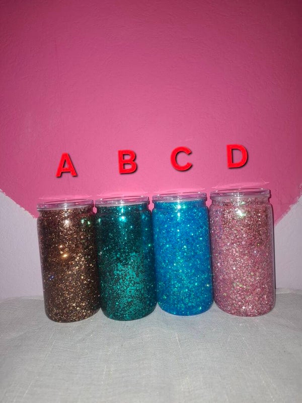 Snowglobe tumbler glitter