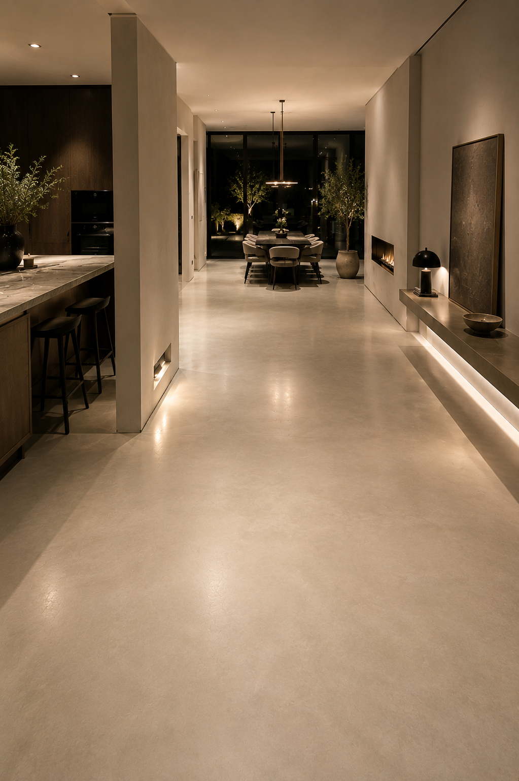 Gevlinderde betonvloer in huis