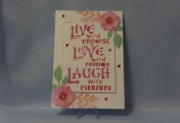 "Live, Love, Laugh" Wedding Card