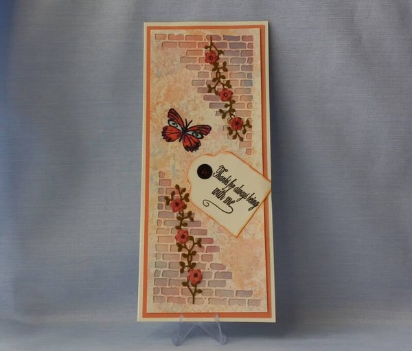 "Orange Floral" Thank You Card