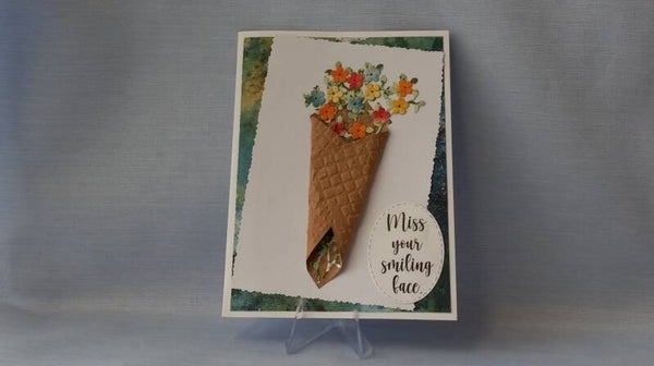 "Popping Bouquet" Miss You Card