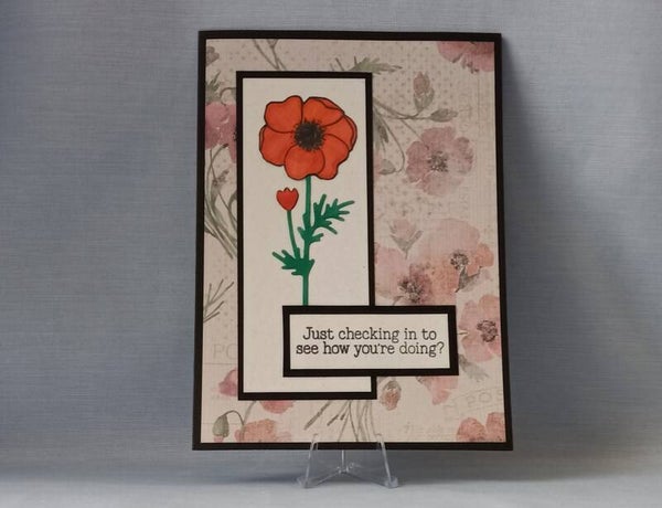 "Single Poppy" Get Well Card