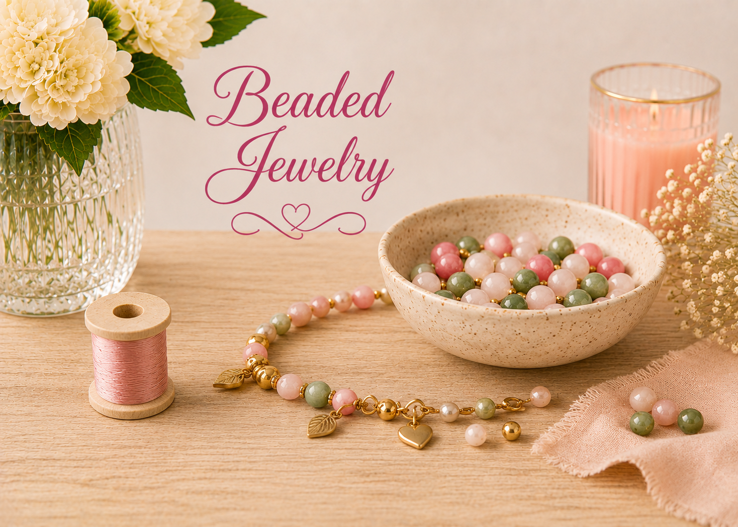 Beaded Jewelry being strung