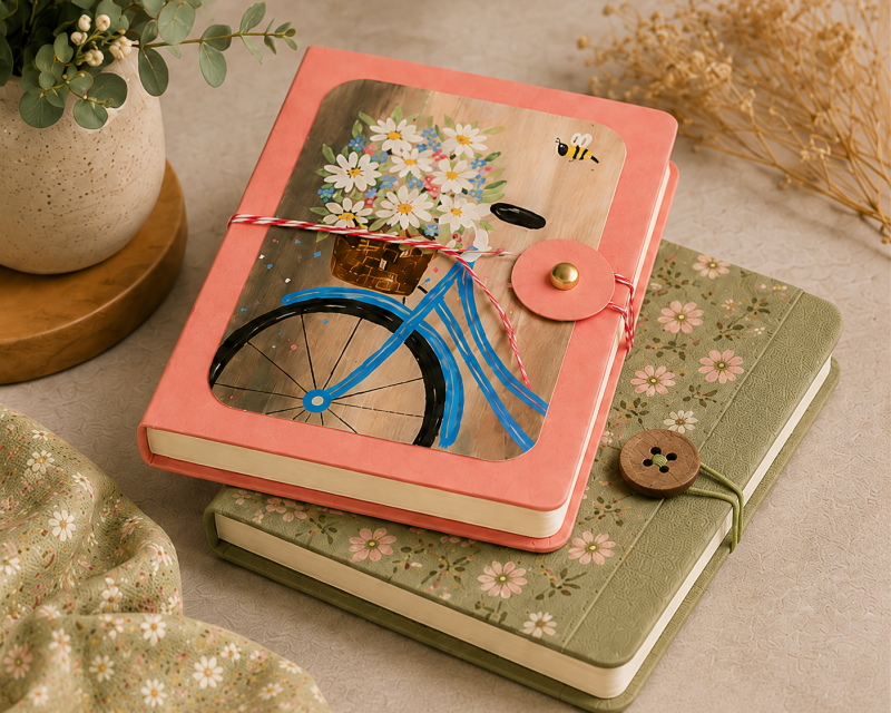 Mini Junk Journals being displayed