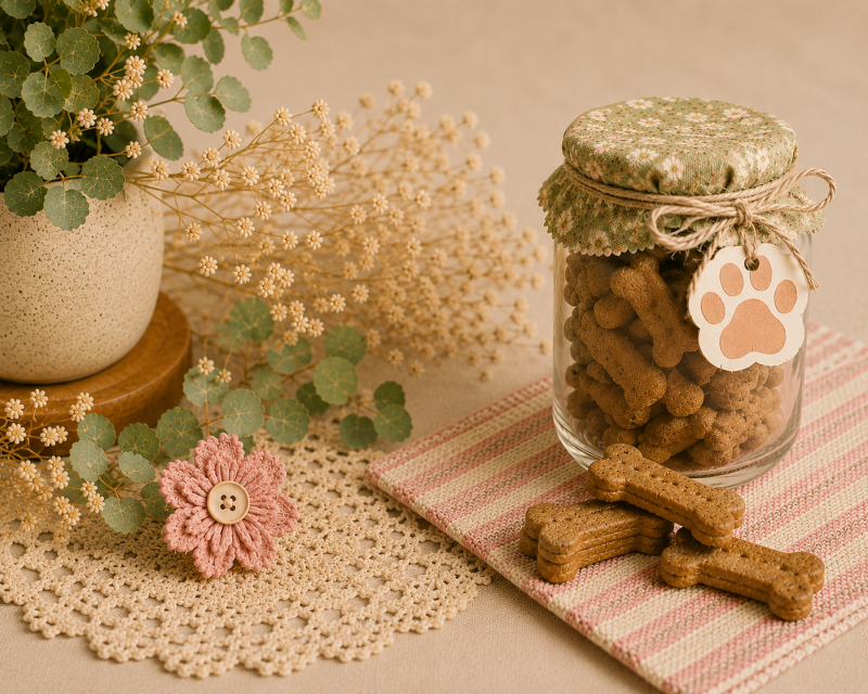Jar of dog treats