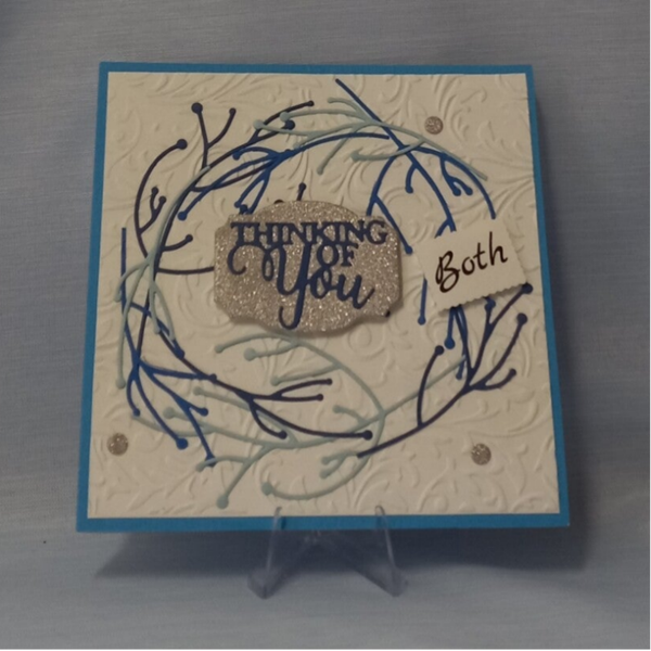 "Indigo Sprigs" Thinking of You Card