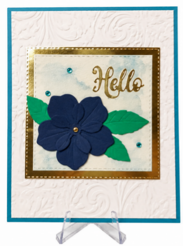 Framed Flower - Hello Card