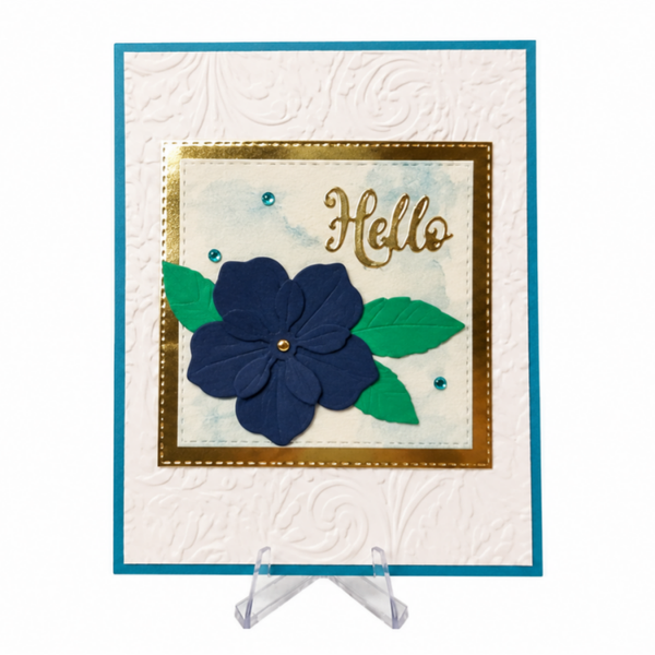 Framed Flower - Hello Card